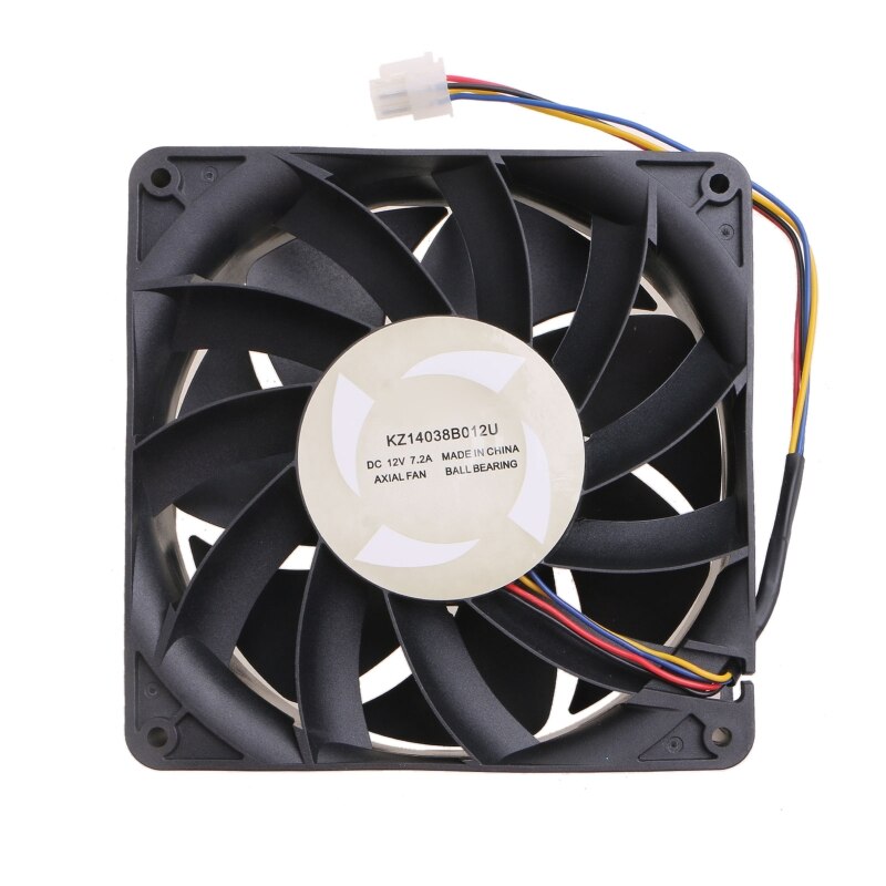 High Power Cooling Fan 4 Pin KZ14038B012U Compatibel Met Whatsminer 12V 7.2A 14 Cm M20S M21S Industriële Koeler Fan