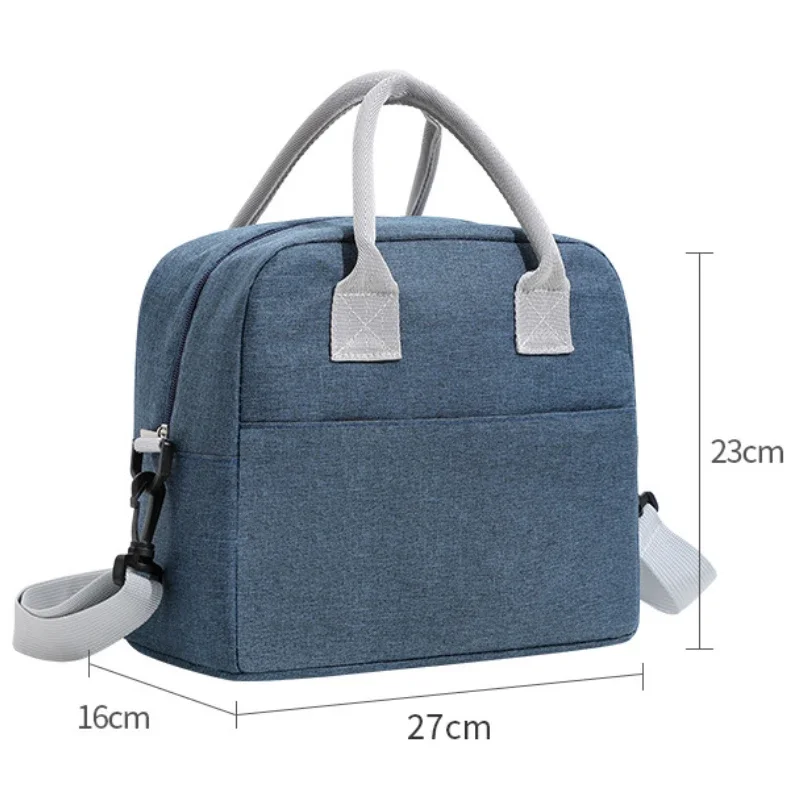 Portable Lunch Bag Cooler Tote Hangbag Picnic Insulated Box Canvas Thermal Food Container Men Women Kids Travel Lunchbox