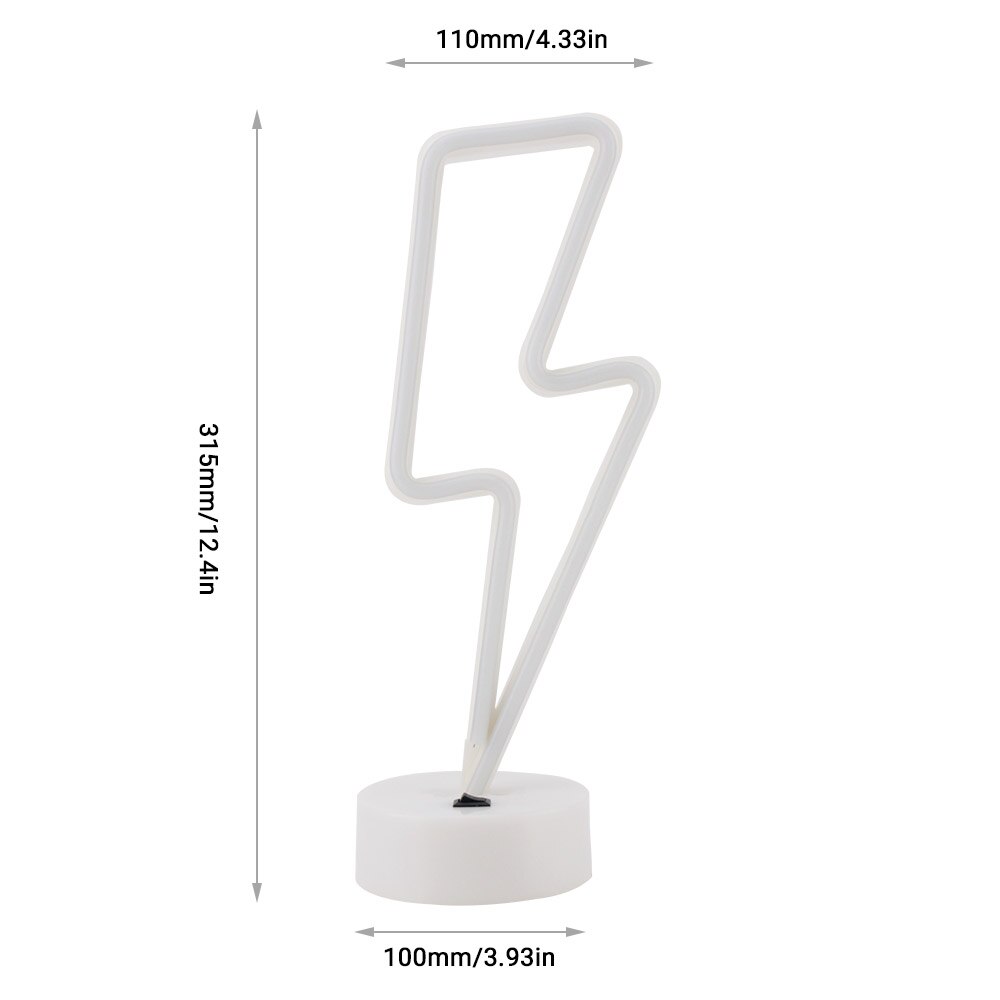Błyskawica neon doprowadziło znaki świetlne USB zasilany z baterii ślub bar sklep Pokój Dom dekoracje neon lampka nocna na świąteczny prezent lampa stołowa