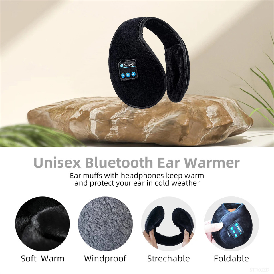 Wireless Ear muffs Bluetooth Headphones Earmuffs Winter Earplug Casual Cap Sports riding warmer Earmuff men women music Earphone