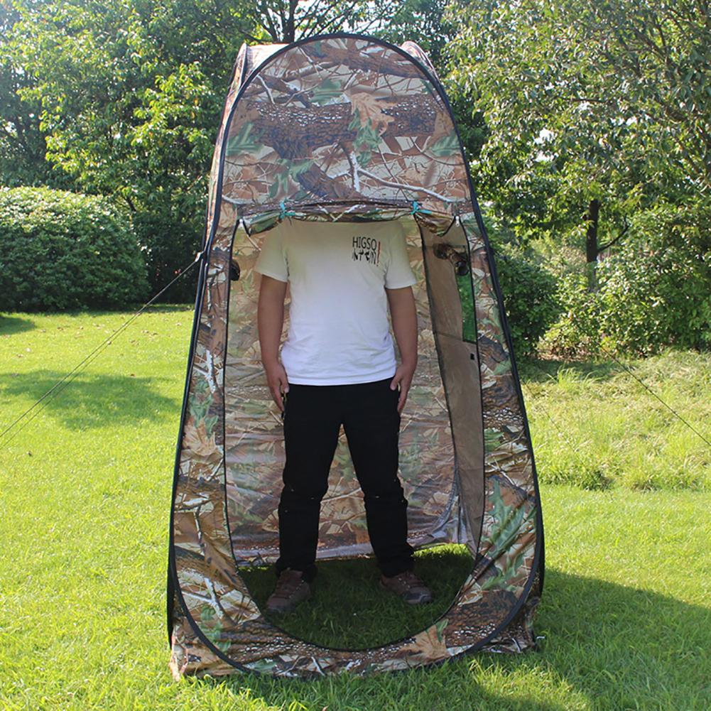 Pop-up Tent Camouflage Camping Shower Bathroom Toilet Privacy Dressing Cloakroom Storage Mobile Folding Outdoor Accessories