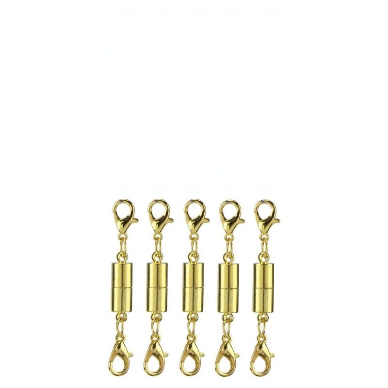 Stainless Steel Lobster Clasps Claw Magnetic Bracelet Clasps Necklace Jewelry Making Findings DIY Accessories: 5pcs gold