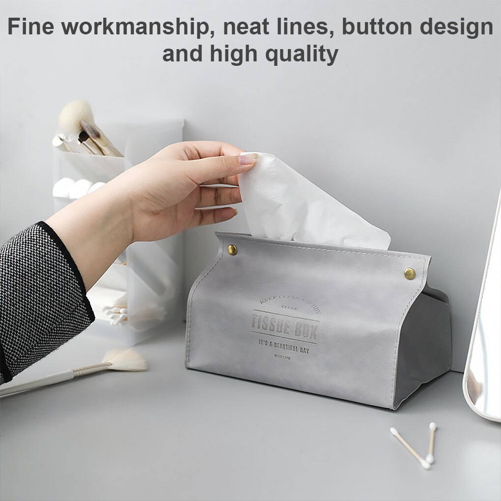 Waterdichte Tissue Doos Houder Creatieve Kunstleer Tissue Doos Papier Container Servet Storage Case Organizer Voor Home Office Auto