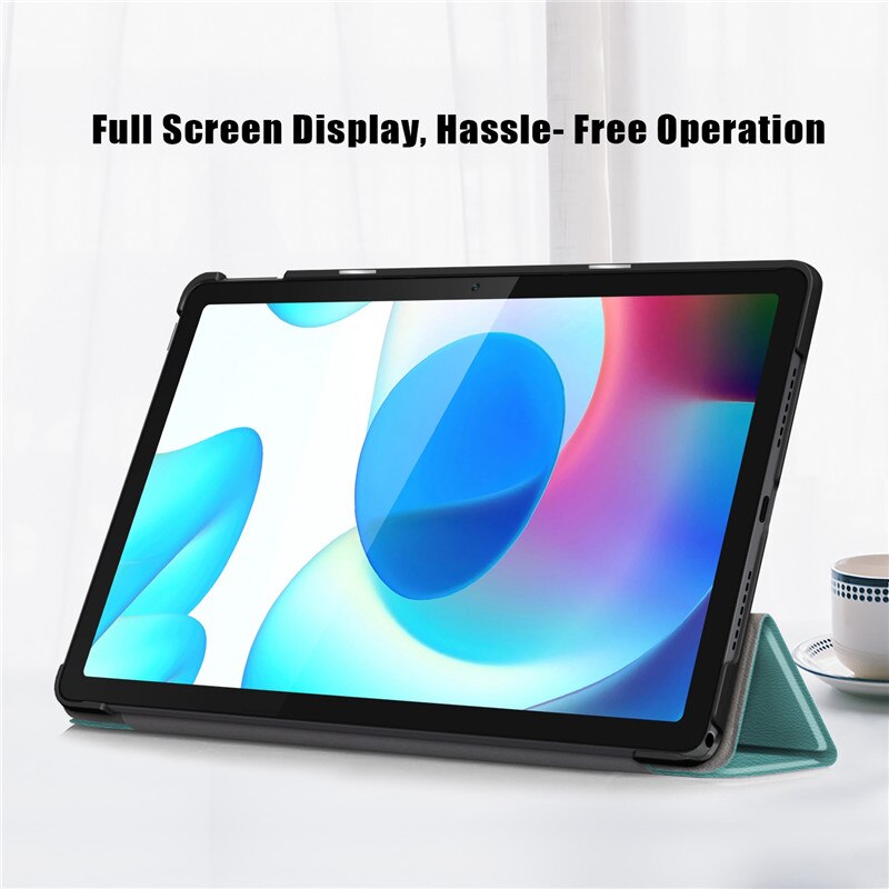 Custodia per Realme Pad custodia da 10.4 pollici tri-fold in pelle PU supporto magnetico custodia per Tablet per Realme Pad 10.4 &quot;custodia