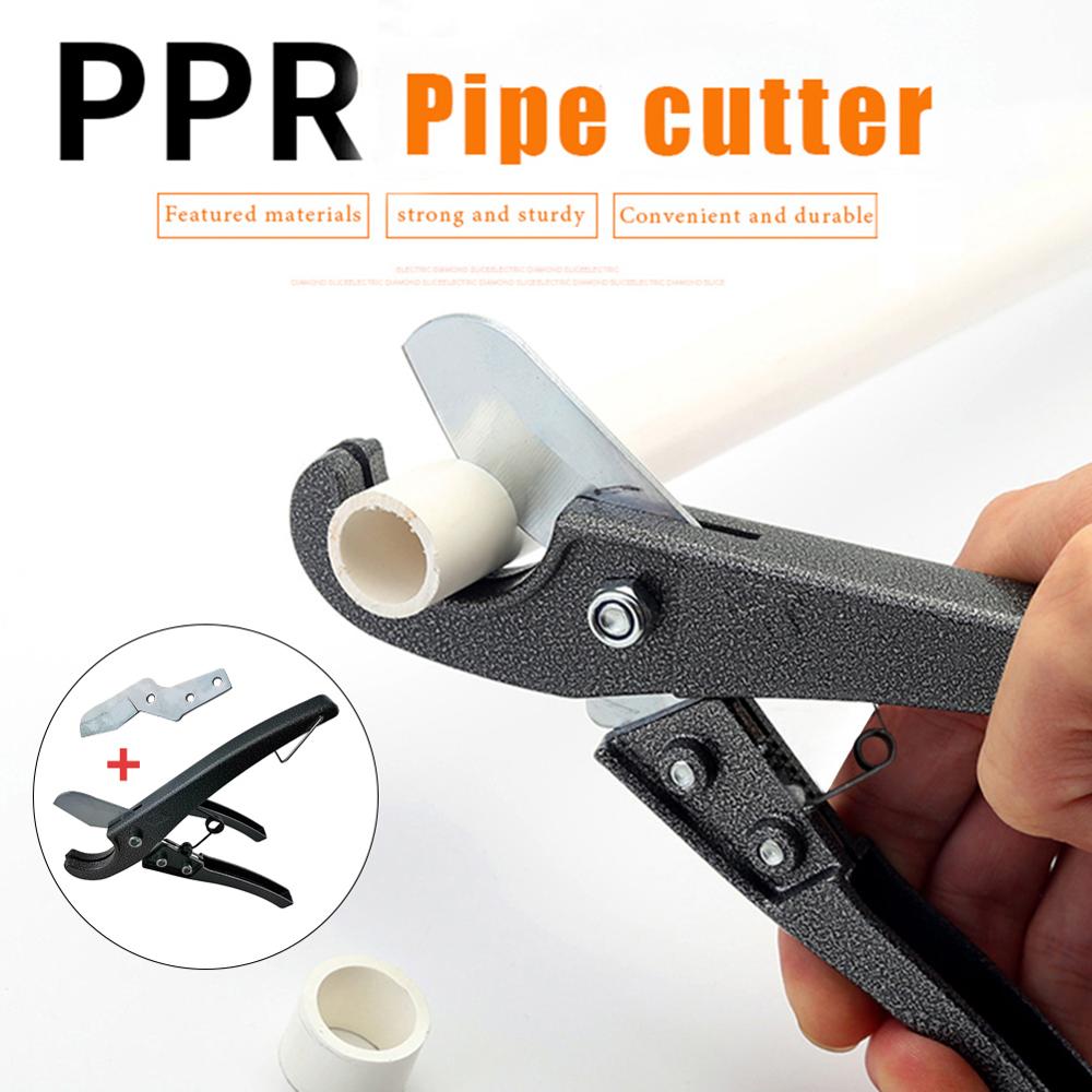 Pipe and Tube Cutter Ratcheting Hose Cutter One-Hand for 1-1/4&quot; O.D Pipes with Extra Blade