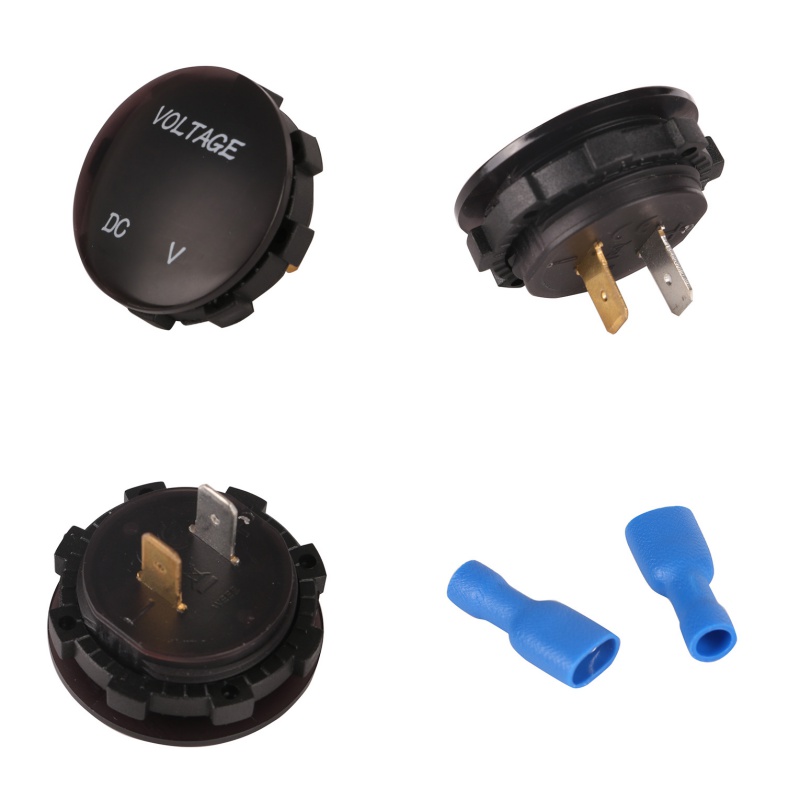 12-24V Automotive Digital Detection Car Battery Monitor Voltmeter Thermometer Digit Display Auto Voltmeters