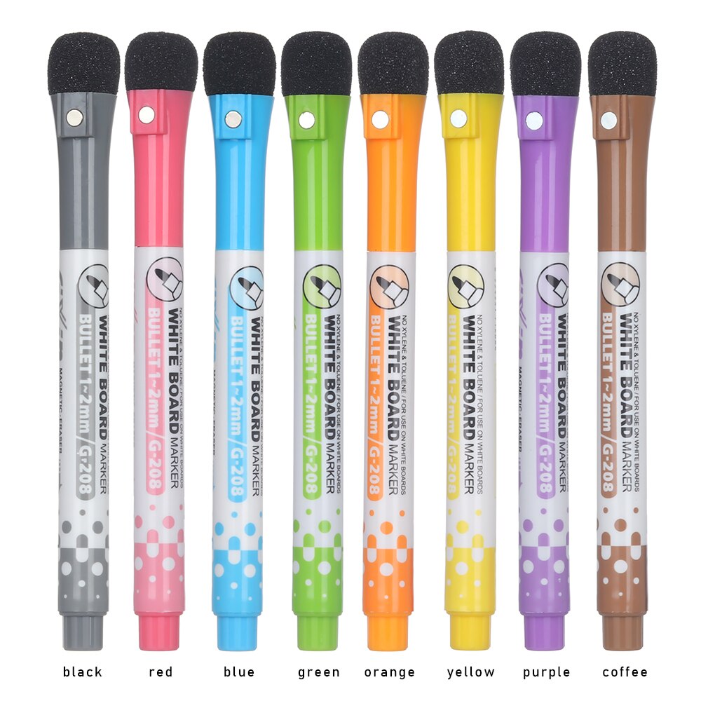 Neue Kunststoff Magnetische Whiteboard Unterschrift Stift Löschbaren Trockenen Weiß Gremium Marker Magnet Radiergummi Büro Schule Liefert