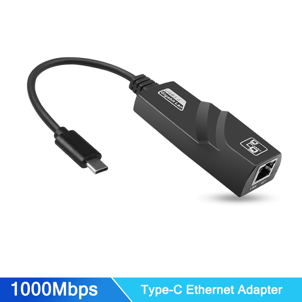 10/100/1000Mbps USB 3.0 Wired Network Card USB To Rj45 Lan Ethernet Adapter Converter Gigabit for PC Laptop MacBook Accessories: black