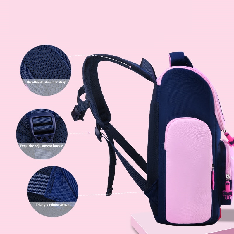 Okkid børn skoletasker til piger søde vandtæt dyr rygsæk skoletaske børn lyserød bogtaske grundskoletasker