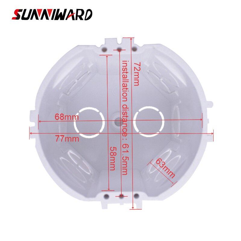 86*86mm Cassette Universal White Wall Mounting Box for Wall Switch and Plastic Enclosure Socket Back Box Outlet 86mm