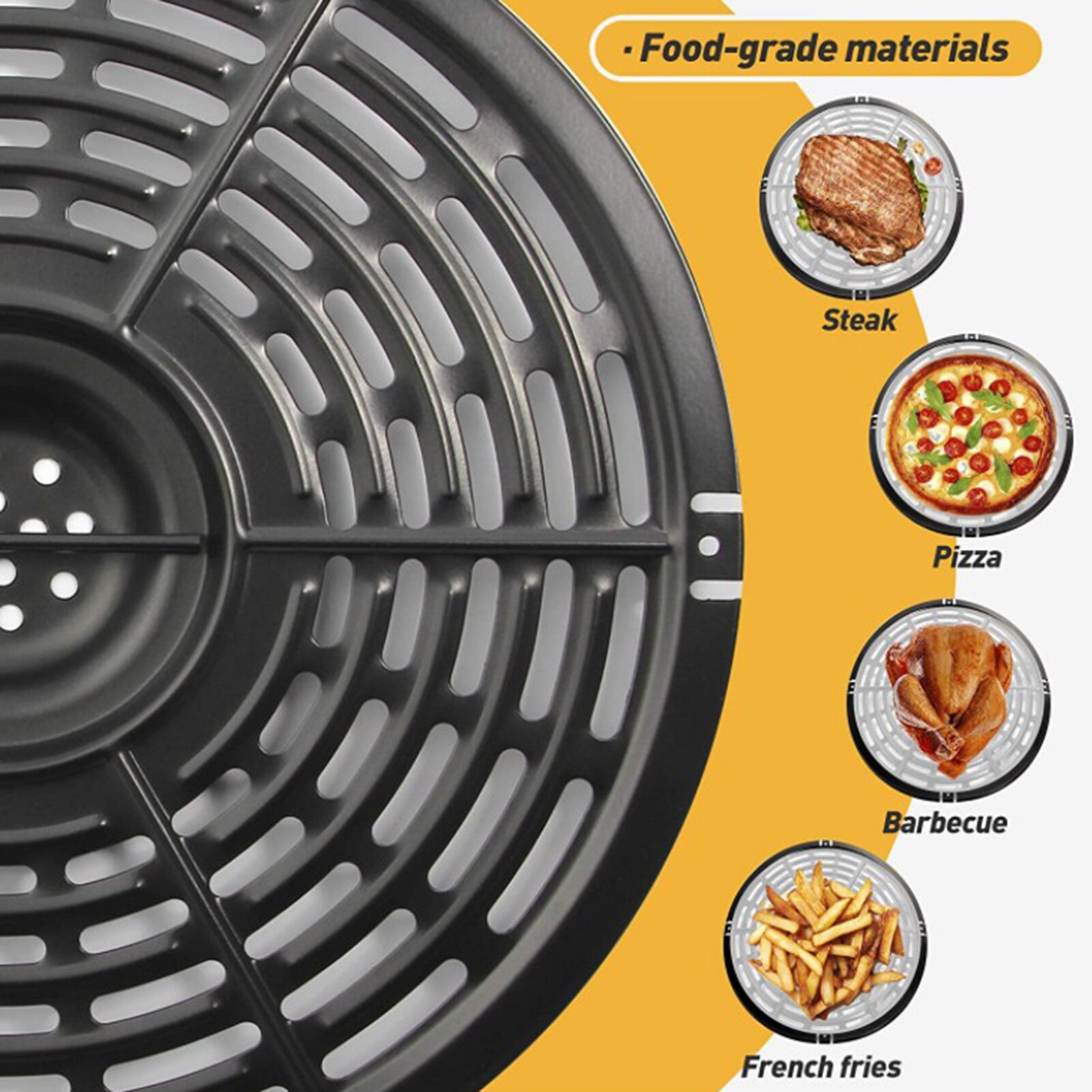 Air Fryer Basket Replacement Grill Air Pan For Power Dash Chefman Air Fryer Parts Crisper Plate Airfryer Accessories