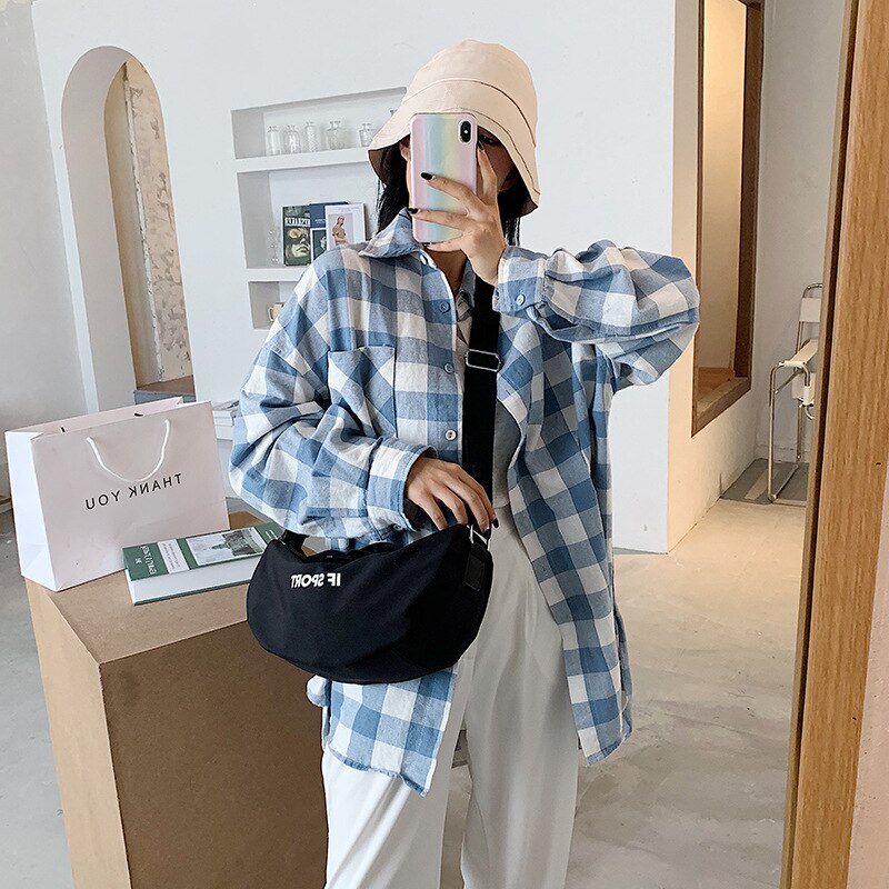 Bag Women's Bag Chest Bag Oblique Arm Bag Korean Version Single Shoulder Armpit Small Bag Women's Canvas Bag