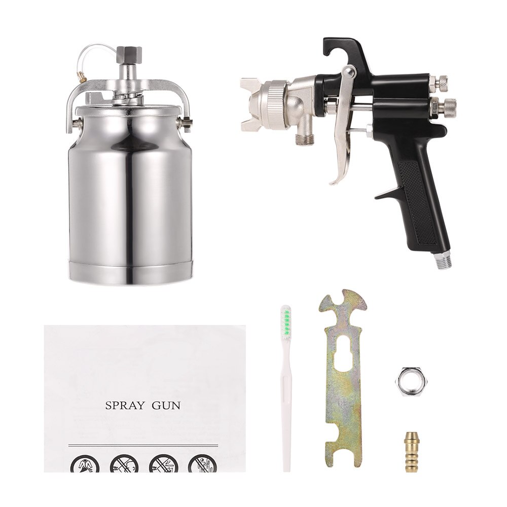 Aluminum Alloy Airbrush Set Spray Gun High Pressure Siphon Feed Paint Spray Machine with 1.8mm Nozzle & 1000CC Cup