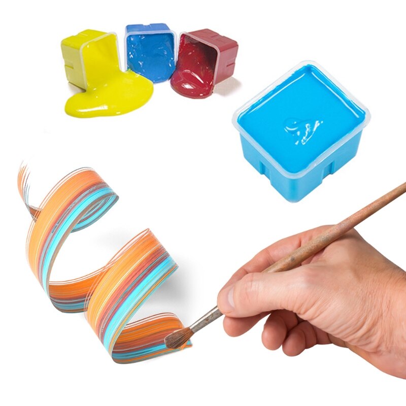 Gouache maling sæt 18 levende farver giftfri maling med bærbar etui palet til kunstner lærred maleri akvarel papirer