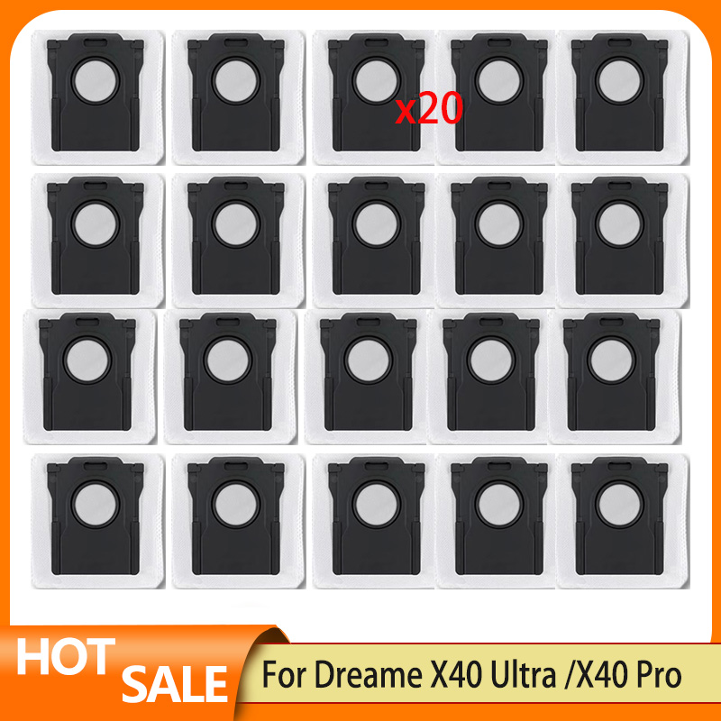 Dreame X40 Ultra / L40 Ultra/MOVA P50 Pro Ultra/ MOVA P10 Pro ultra Parts Roller Side Brush Hepa Filter Dust Bag Accessories: Burgundy