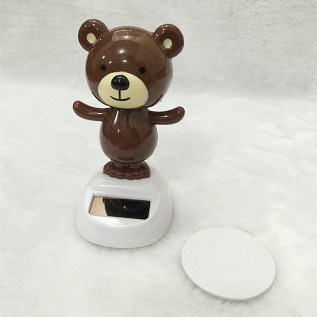 Op zonne-energie werkende dansende speelgoedauto op zonne-energie thuisdanser bobbelspeelgoed koffiebeer