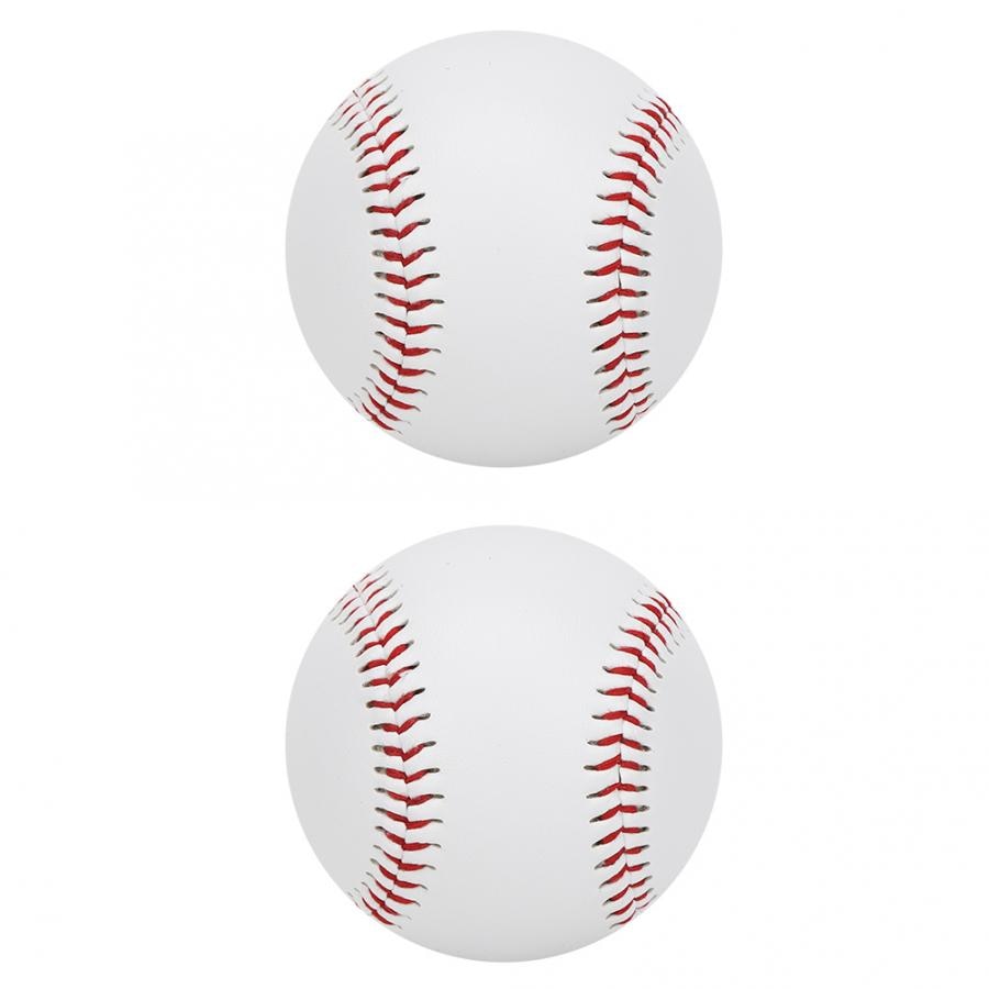 2Pcs Soft Baseballs 9" Handmade Baseball PU Elastic Wear Resistant Base Ball Softball Ball Training Exercise Baseball Balls