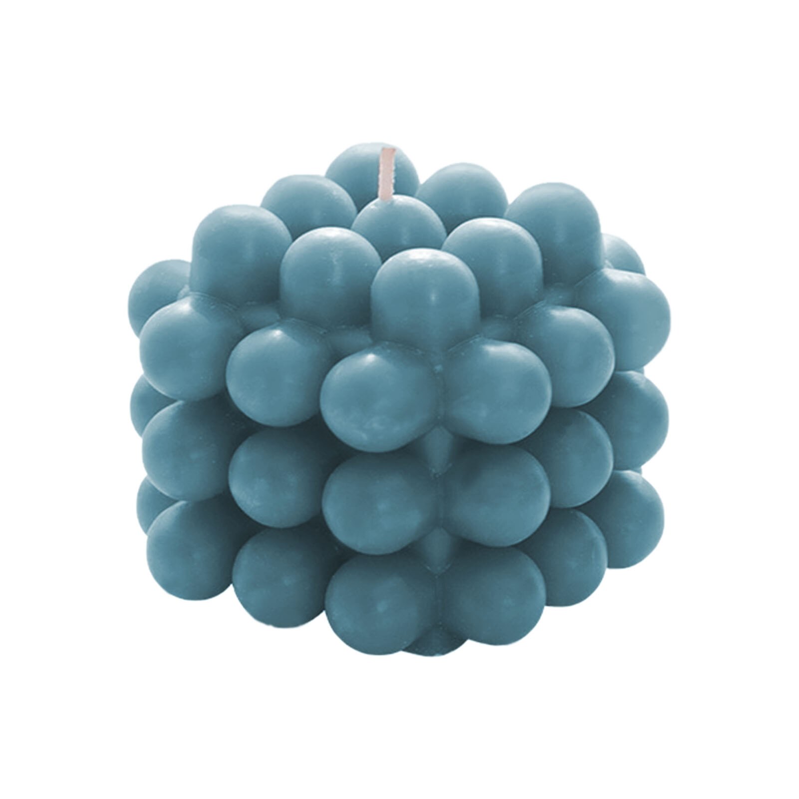 Cubo de burbujas para aromaterapia, vela de cera de soja sin humo, perfumada, redonda y , 250g: Dark Blue