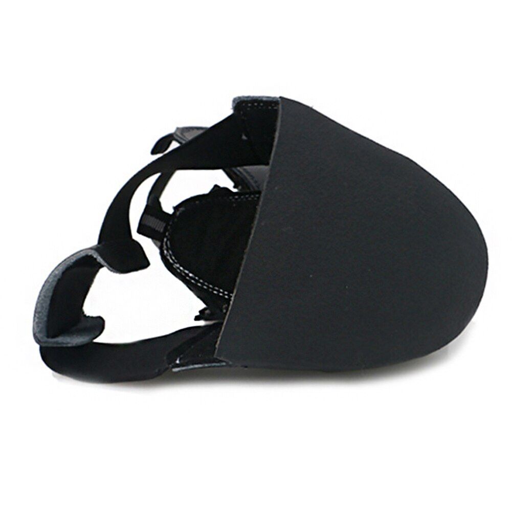 1pair Wear Resistant Non Slip Overshoe Toe Cap Adjustable Solid Industrial Universal Elastic Band Visitor Safety Faux Leather