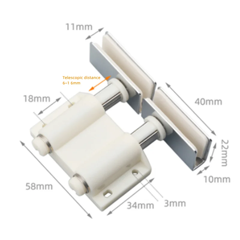 Edelstahl Magnetische Schließer Glas Scharniere Schrank Fänge Möbel Hardware- Küche Wein Schrank Riegel Tür Saug Scharniere: Weiß