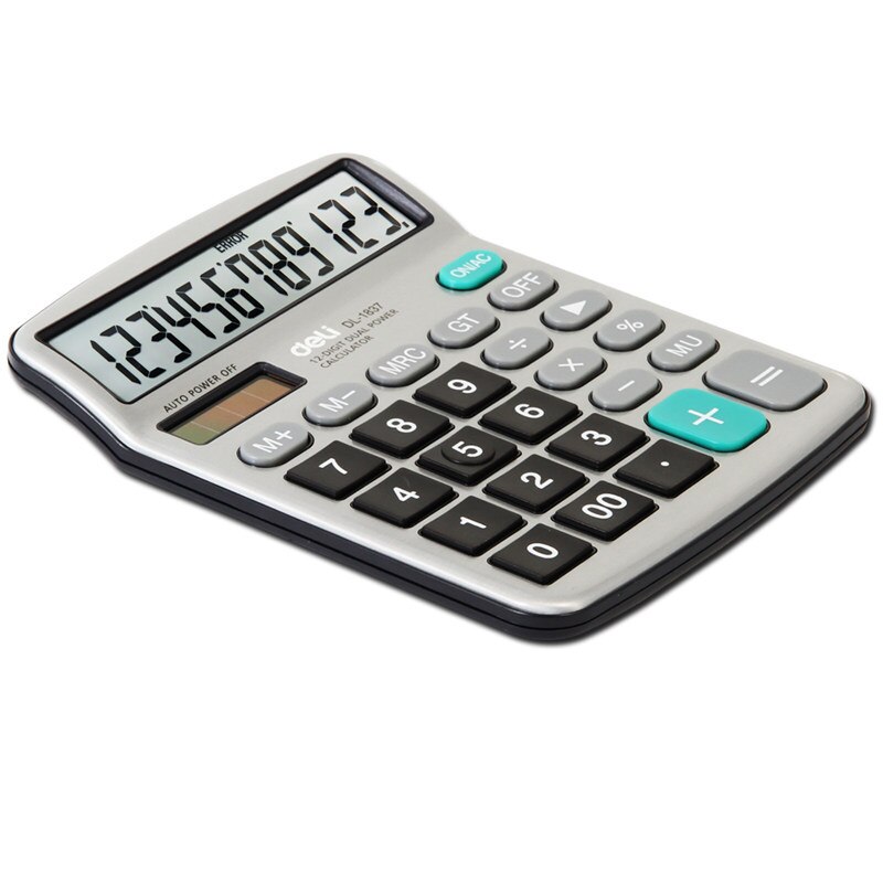 calculator metal panel solar 1837 commercial large-key finance scientific calculator Classroom stationery office supplies
