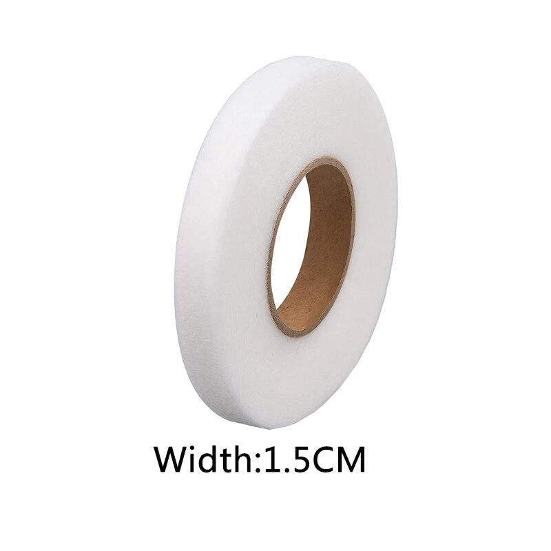 Cinta adhesiva de fusión de tela de 65 yardas, cinta adhesiva para dobladillo, cinta para planchar en el dobladillo para pantalones, vestidos, ropa, cortinas, tira adhesiva para dobladillo: Blanco