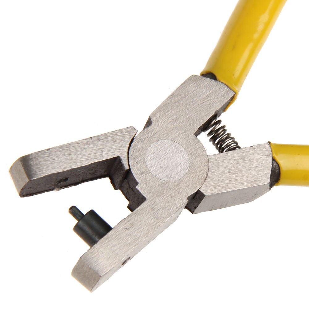 Universele Hand Lederen Band Horloge Band Riem Ponsen Tool Geel Kleine Perforator Tang Gereedschap Met 2.0 Mm Ronde Gat