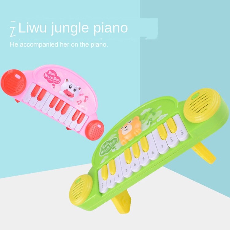3 wbox børn klaver musik legetøj musikalske dyr lydende klaver klaver baby spille type musikinstrumenter elektronisk legetøj