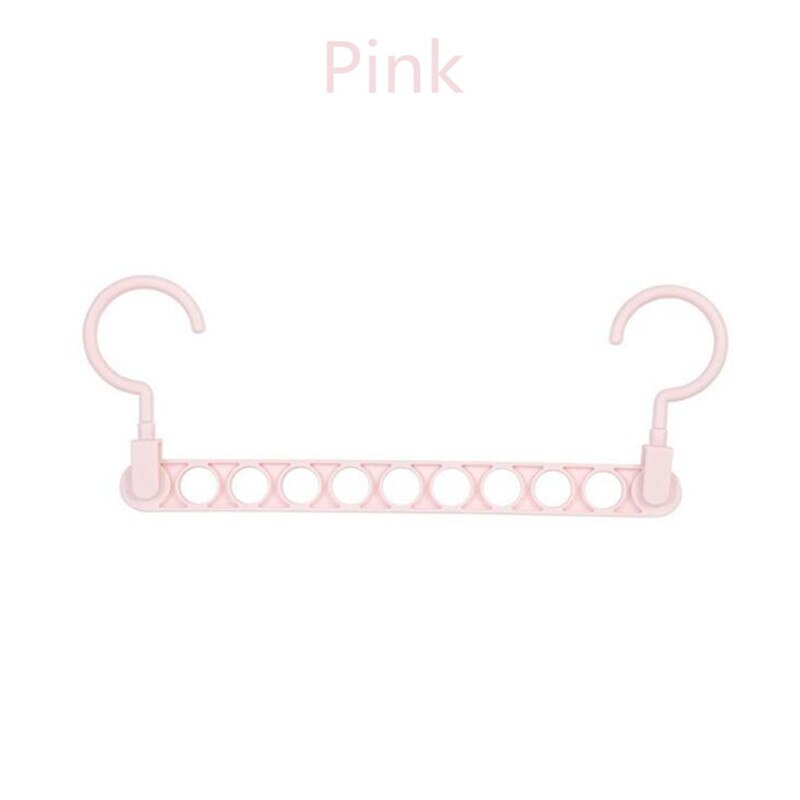 Cintres magiques multi-ports pour vêtements, Support de séchage, en plastique, multifonctions, pour cravates, écharpes, ceinture: pink