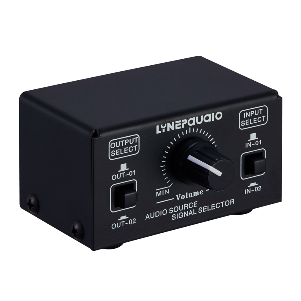 2 in 2 out speaker switcher, 2 in 1 out audio source signal selection switcher, headphone switcher with volume adjustment: Type 5 / RCA interface