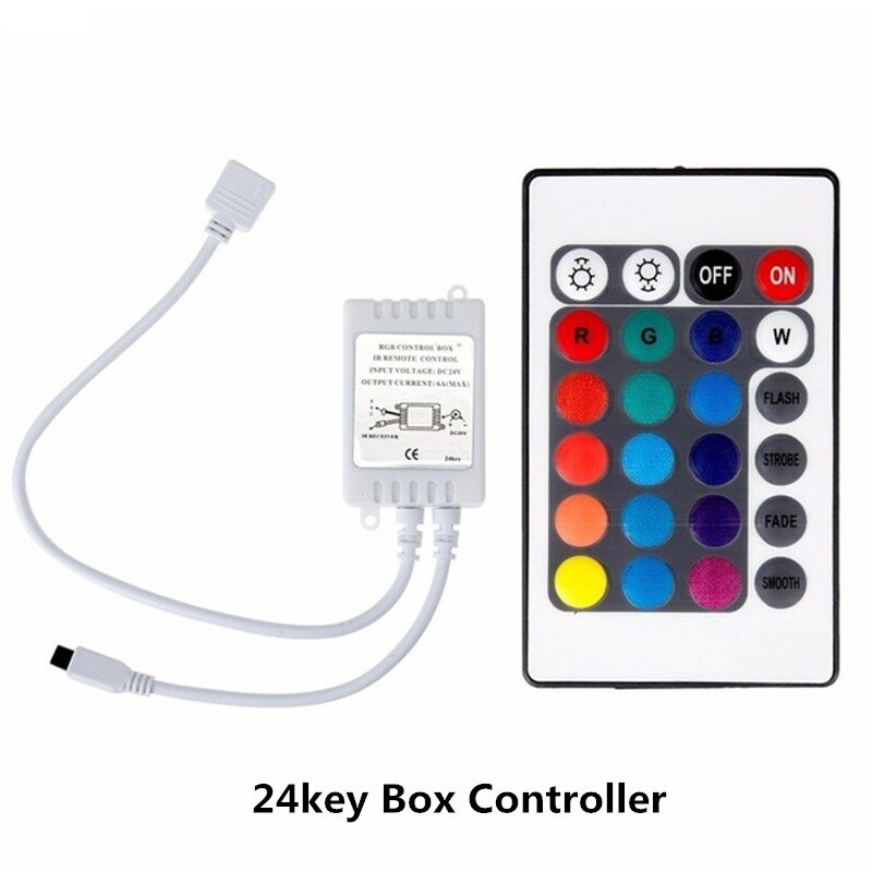 DC12V Mini LED Controller RGB Controler 24 Key 44 Key IR Remote Control RGB Controller For 5050 2835 RGB Strip Lights