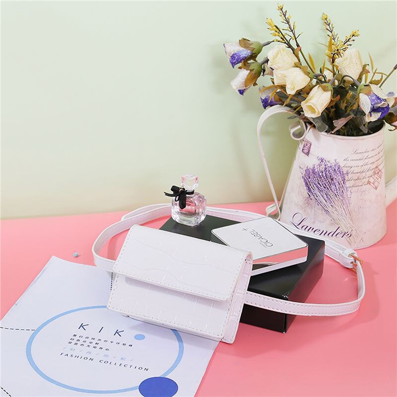 Vrouwen Mini Heuptas Trendy Kunstleer Krokodil Patroon Fanny Pack Met Afneembare Riem