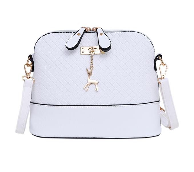 Women Messenger Bags Mini Bag With Deer Toy Shell Shape Bag Women Shoulder Bags handbag: white