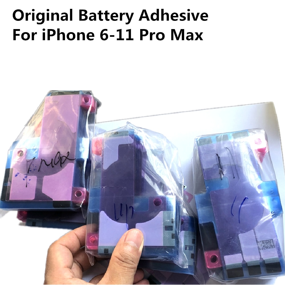 100Pcs Original Battery Sticker For iPhone 5C 6 6P 6S 6SP 7 7P 8 11 12 pro max Plus X XR XS MAX Adhesive Glue Tape Anti-Static