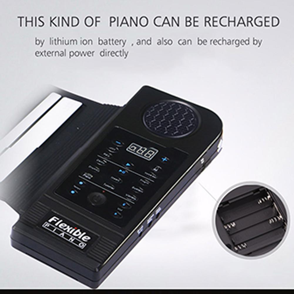 61 Toetsen Digitale Keyboard Piano Flexibele Roll Up Piano Draagbare Silicone Midi Soft Keyboard Piano