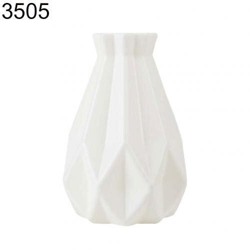 Plastique incassable Pot de fleur Vase moderne étude salle couloir mariage décor: Milk White 3505