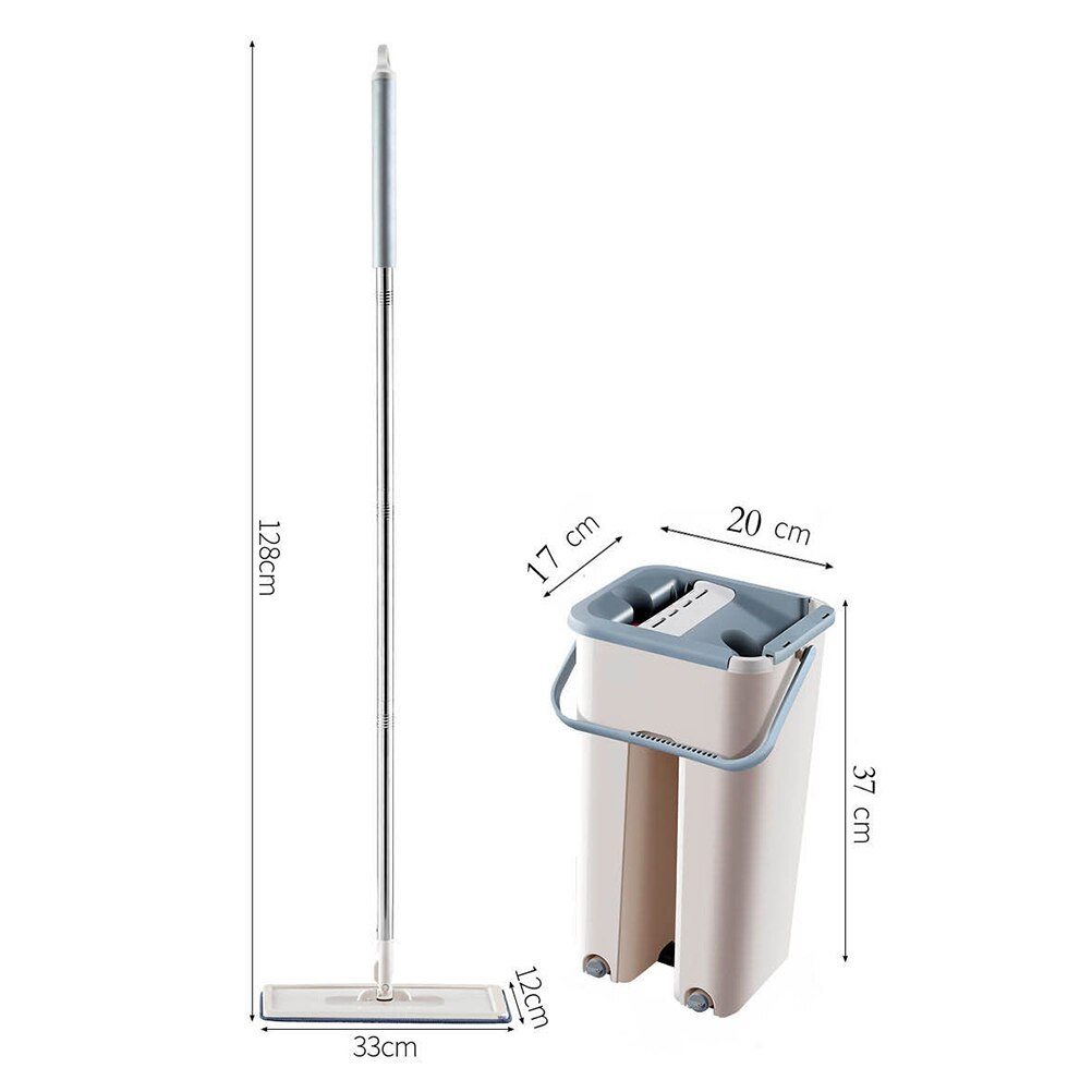 Balai serpillère magique avec tampon microfibre et seau automatique, évite le lavage manuel, pour le nettoyage des sols/parquets, utilisation facile