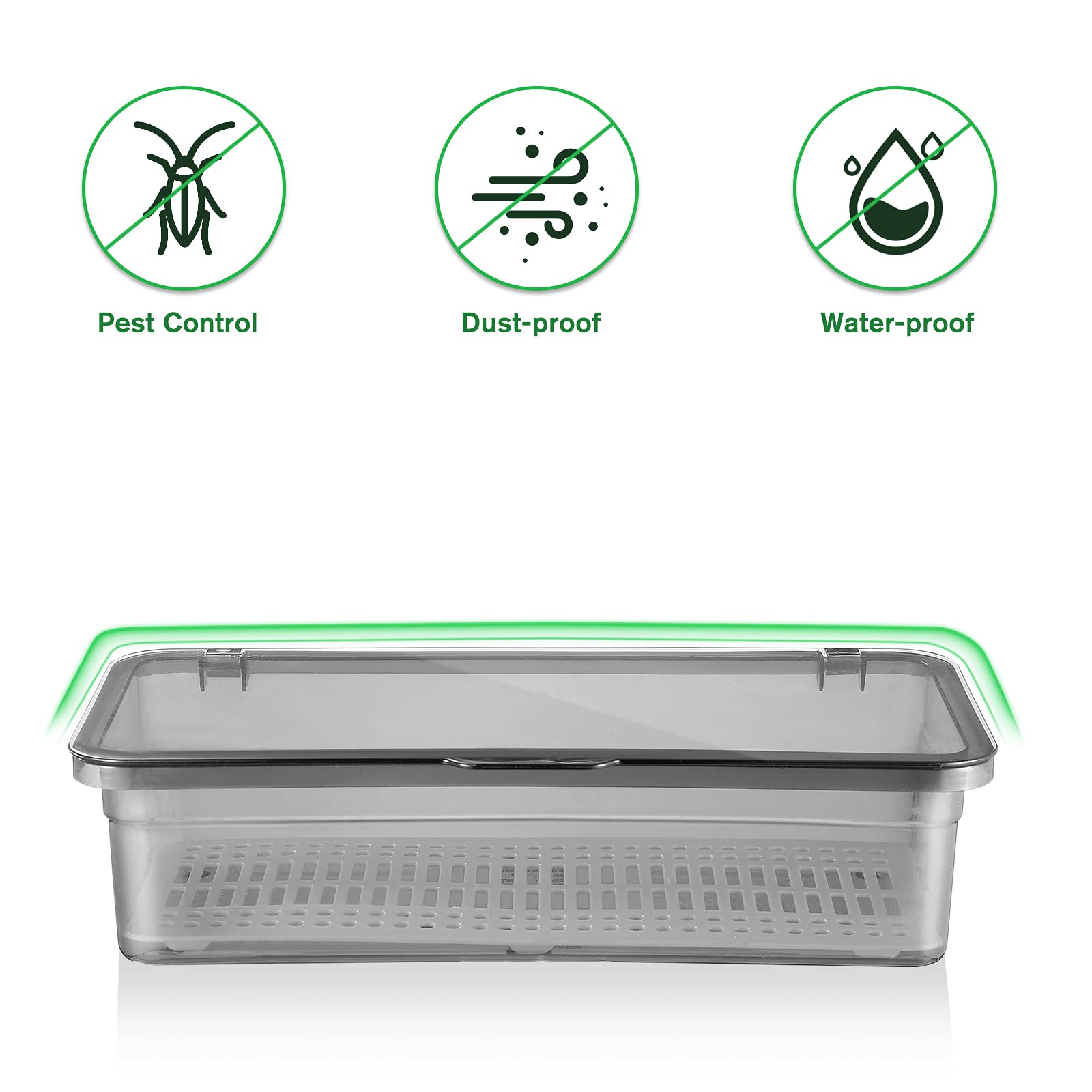 Flatware Plastic Tray Storage Drawers With Lid Kitchen Cutlery and Utensil Drawer Organizer Silverware Countertop Container