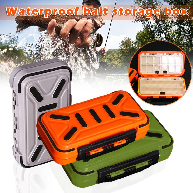 Newly Waterproof Fishing Lure Storage Case Double Side Sea Boat Distance Carp Fly Tackle Box 19ing