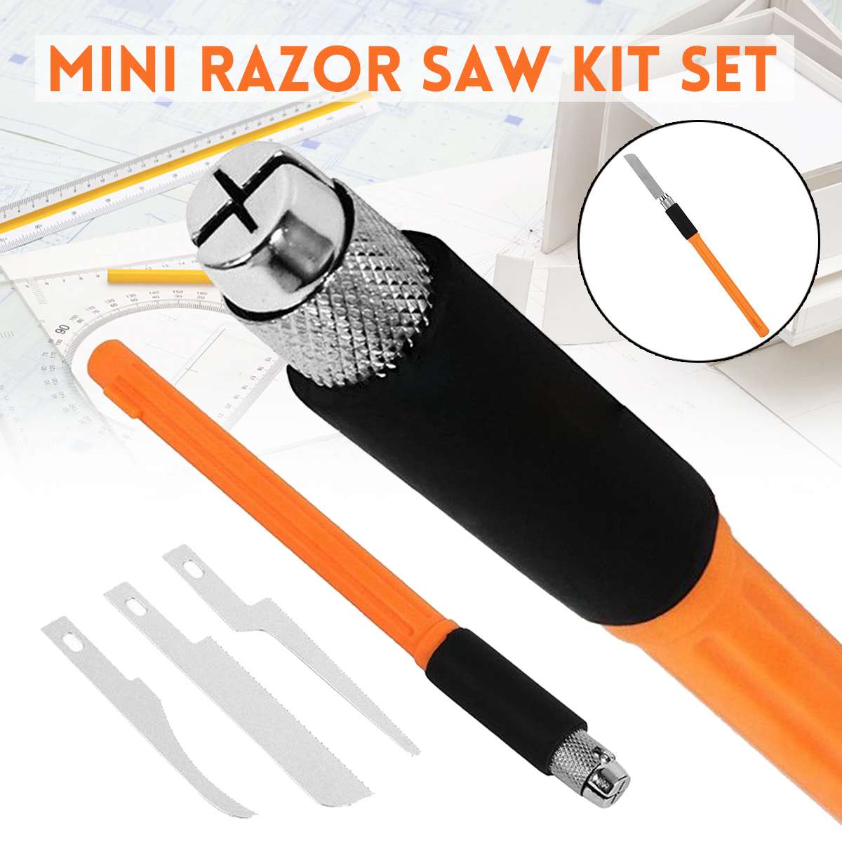 Mini Razor Saw Set Home DIY Handy Multifunction Craft Saw Blade Model Making Woodworking Handcraft Tools