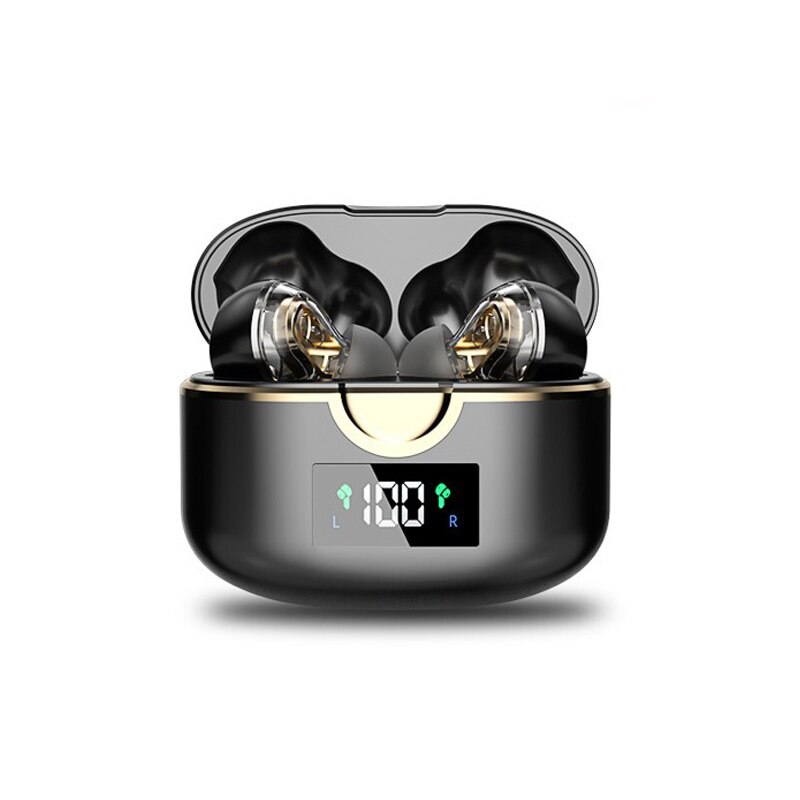 SZLHRSD Trådløse Hodetelefoner Bluetooth 5.0 In-Ear Øreplugger med Mikrofon, Aktiv Støyreduksjon, Berøringskontroll, LED-skjerm: Default Title