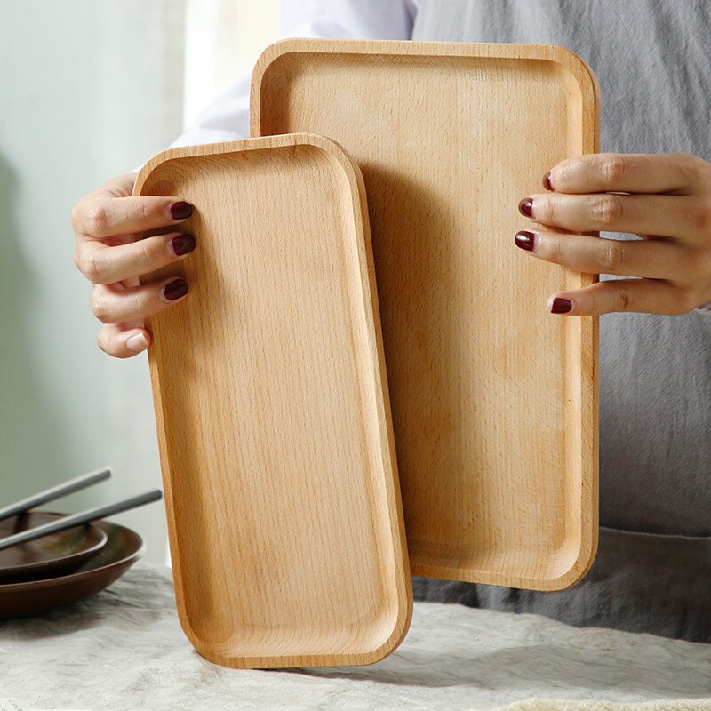 Plato Giratorio De Madera De Haya: Ideal Para Servir O Decorar – Lazy Susan Natural