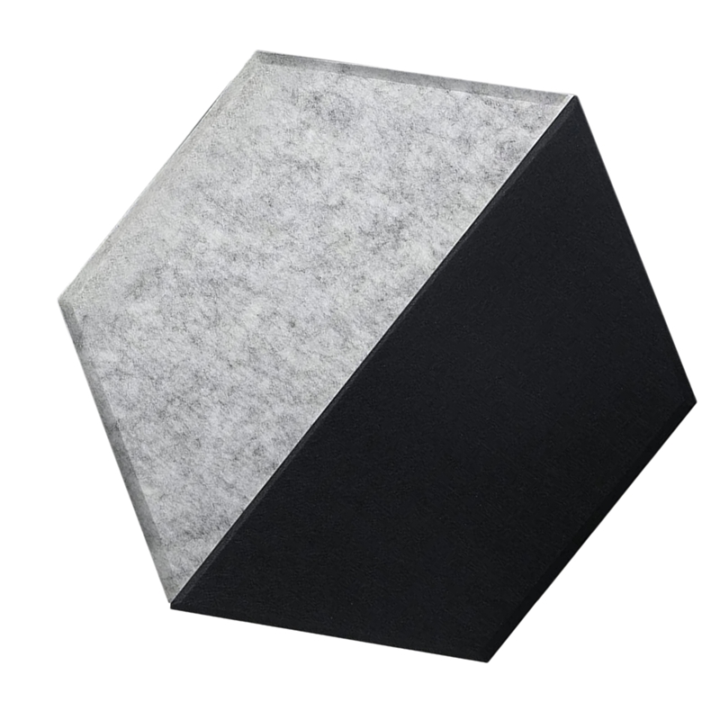 Paneles acústicos de espuma biselados para estudio, hogar y oficina, paneles de insonorización de muros, medio hexagonales, 12 Uds.