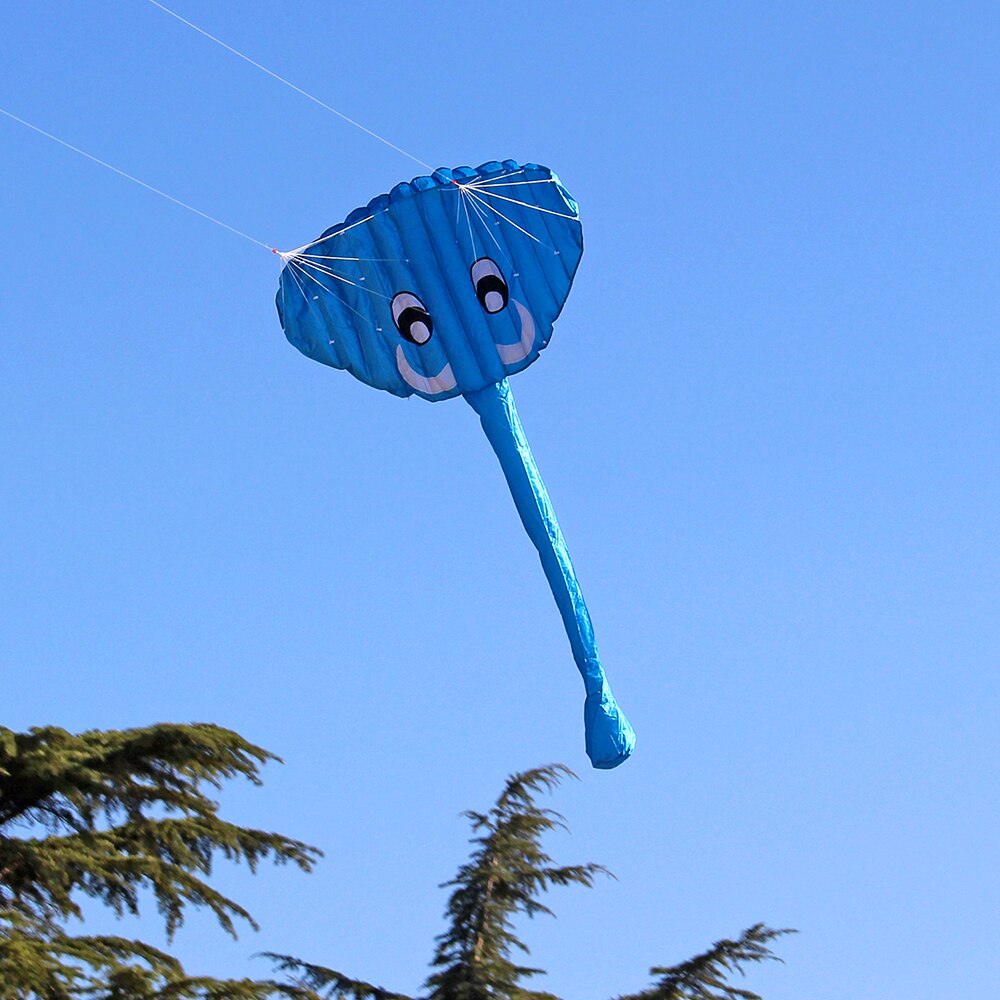 140 x 70cm flyvende drage rammeløs blød dual line stunt elefant parafoil drage kæmpe faldskærm sport strand flyvende drage