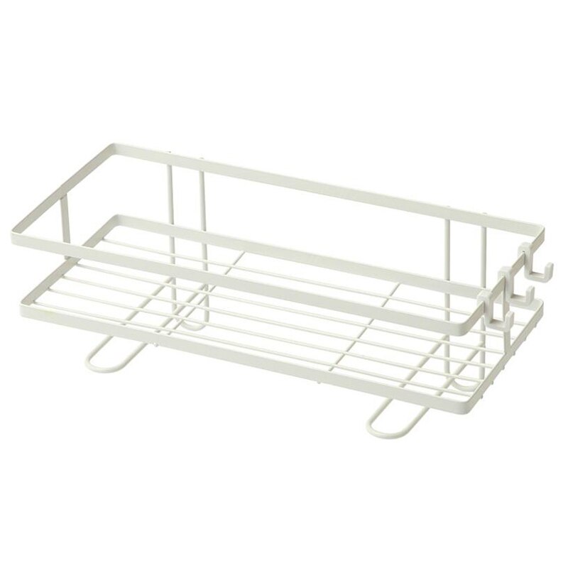 Storage Shelf above toilet water tank Reusable Heavy Duty Kitchen Bathroom Toliet Wall Shelf iron Storage Rack Organizer: white