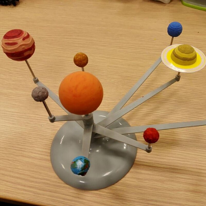 Technologie Diy Negen Planeten Schorsing Bol Set Kinderen Puzzel Assembleren Kleine Maken Zelf-assemblage Speelgoed