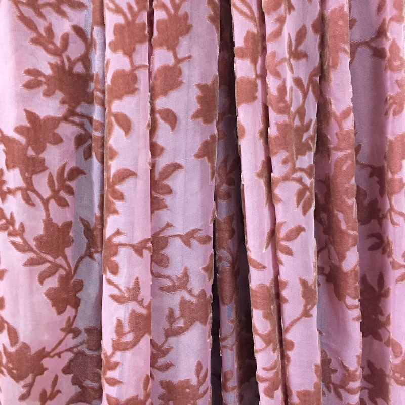 DIY Dress Flocked Viscose Nylon Velvet Soft Fabric 140cm Width Flower Fleeced Dress Material: 6