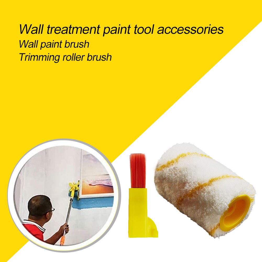 Clean-Cut Paint Edger Roller Brush Multifunctional Roller Paint Brush Clean-Cut Paint Edger Wall Painting Roller Brush Set