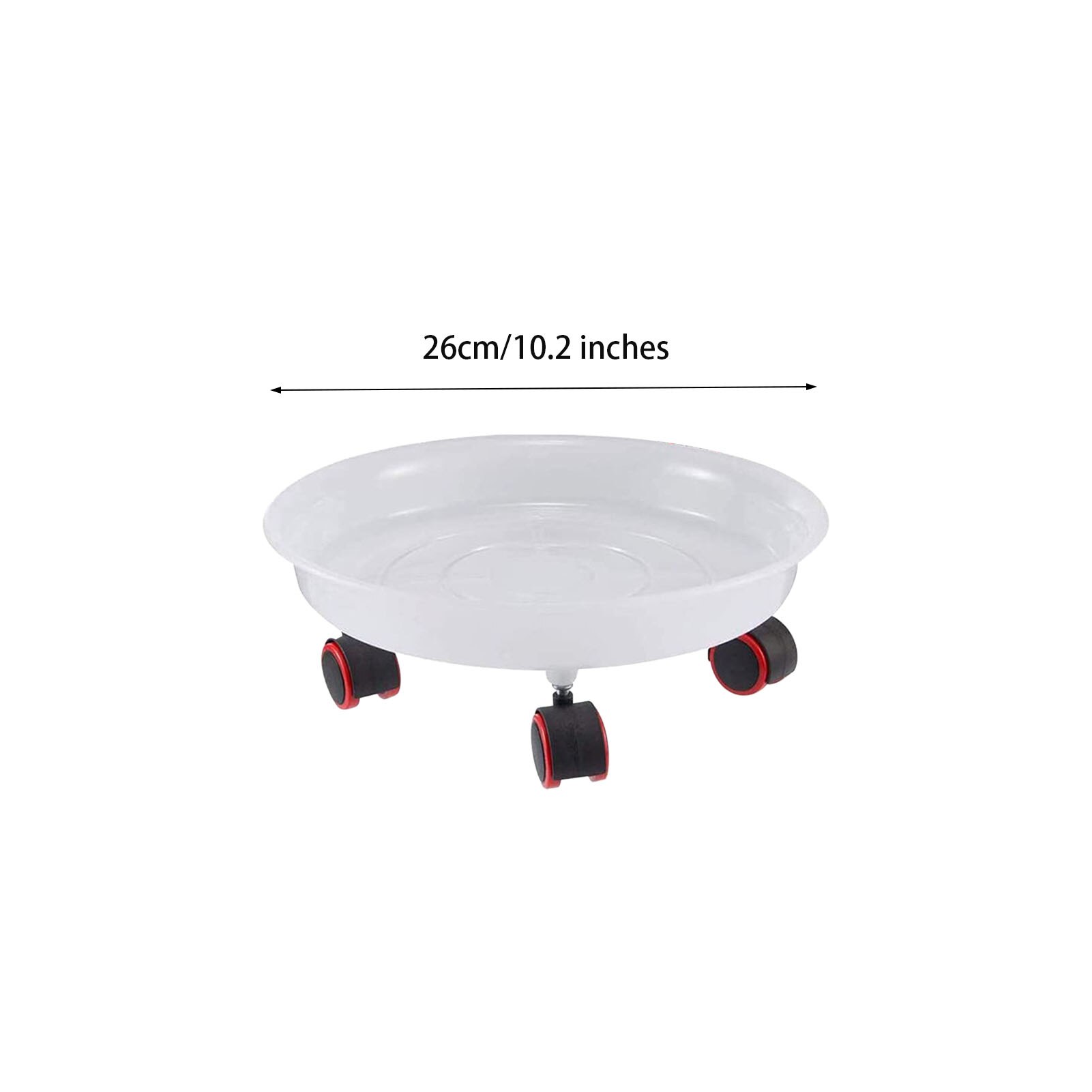 Flower Pot Tray Wheel Resin Saucer Drip Trays Mobile Stand for Plants Water Storage Tray Translucent Stand for Flowers