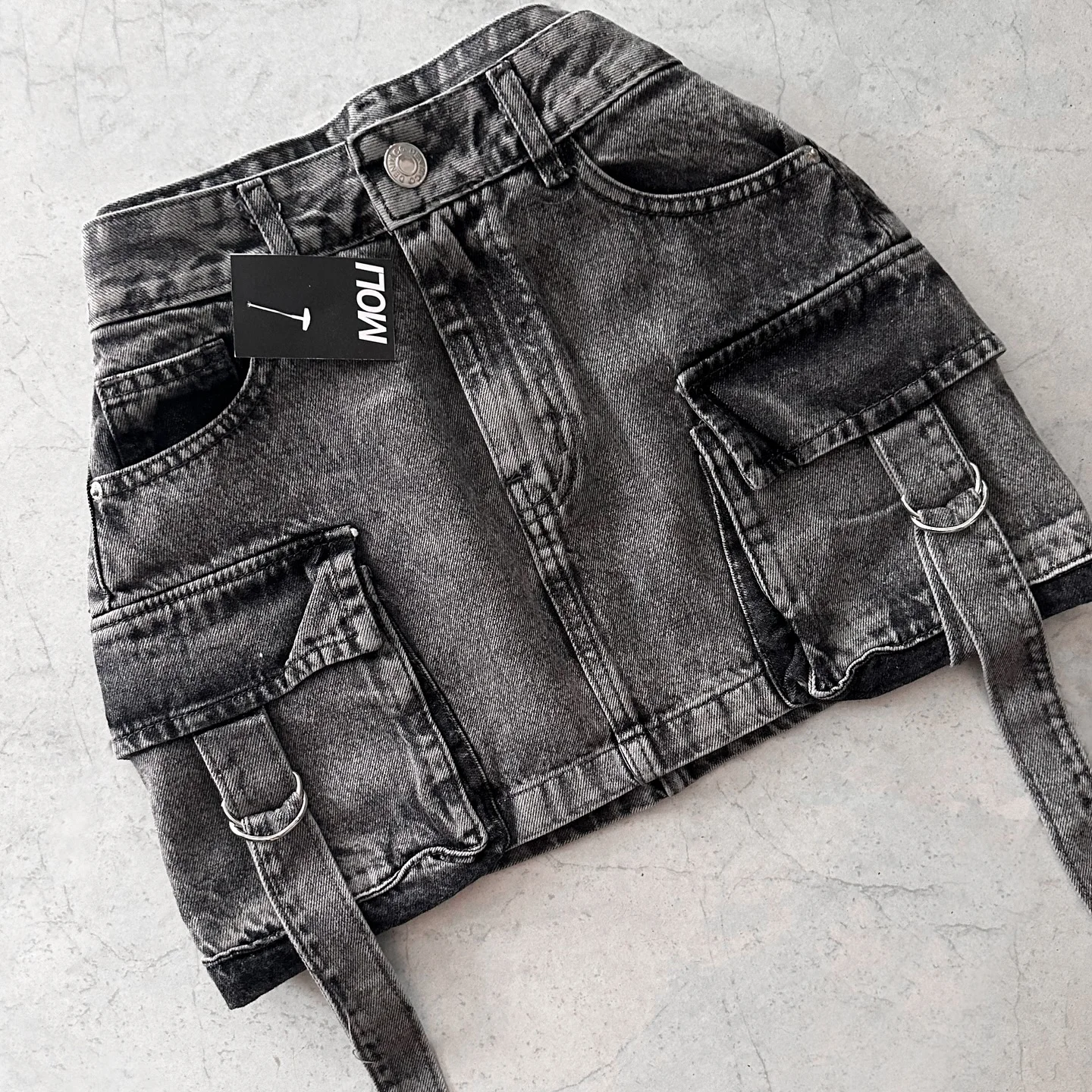 Y2k flerfickors denim rutiga kjolar goth svart minikjol retro harajuku dam casual mångsidig sexig streetwear